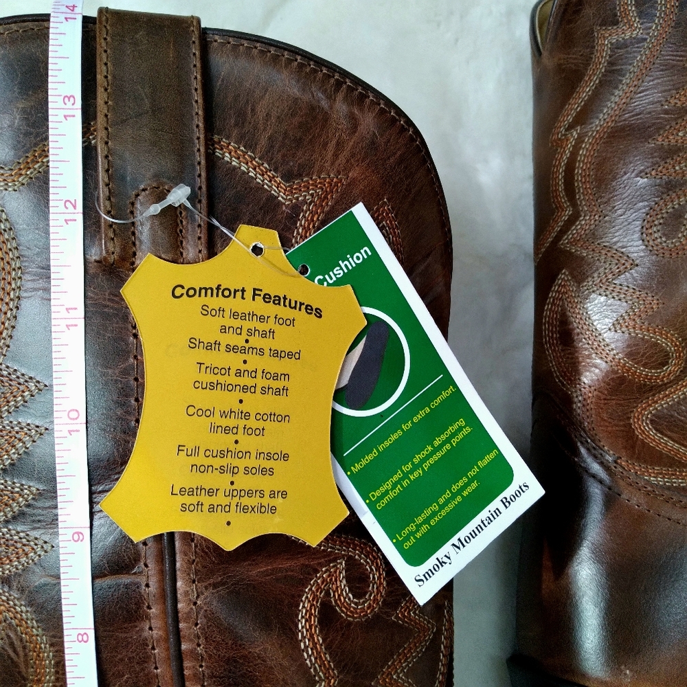 XWIDE Smoky Mountain Mens Western Cowboy Boot, Denver sz 10.5 EE 14 EE Brown NIB - Picture 7 of 16